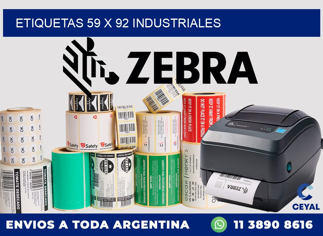 ETIQUETAS 59 x 92 INDUSTRIALES