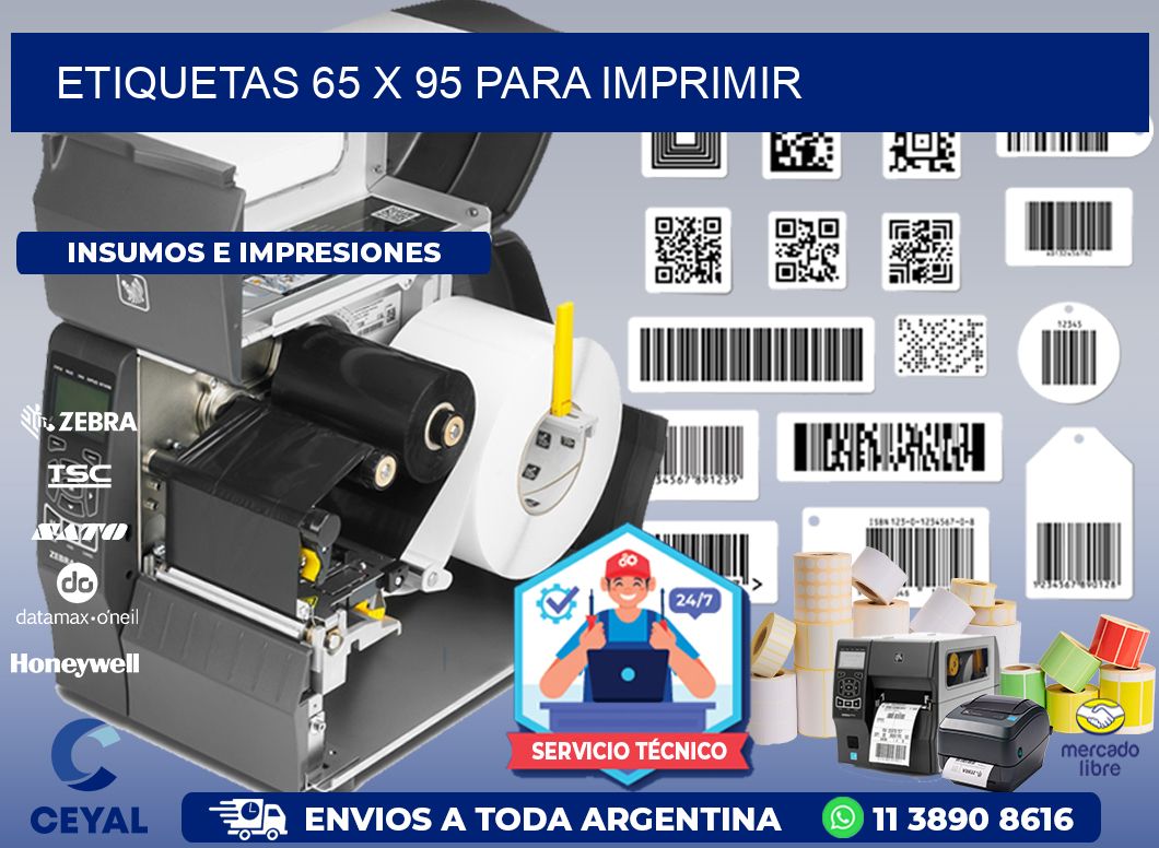 ETIQUETAS 65 x 95 PARA IMPRIMIR