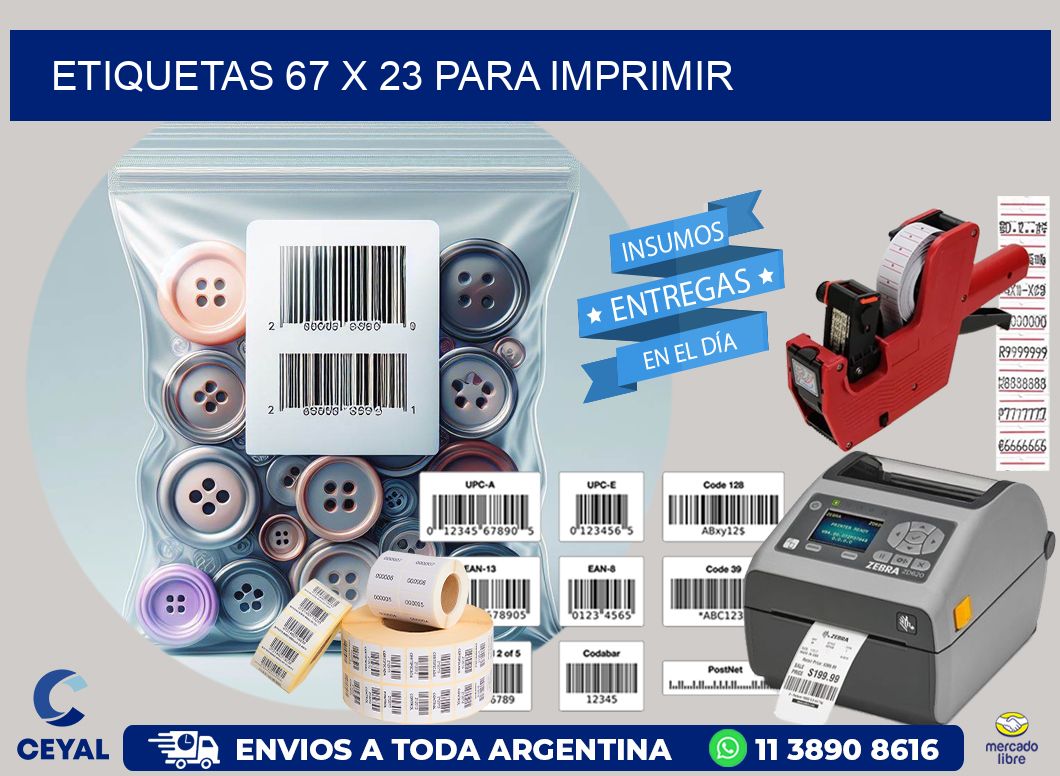ETIQUETAS 67 x 23 PARA IMPRIMIR