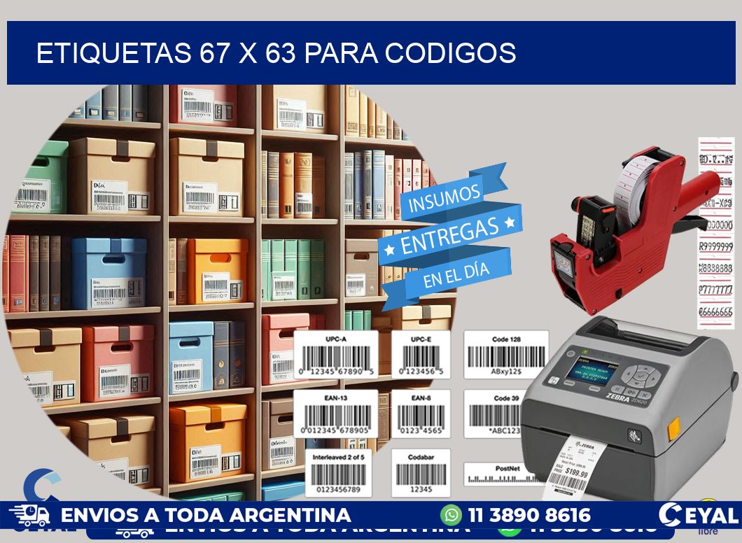 ETIQUETAS 67 x 63 PARA CODIGOS
