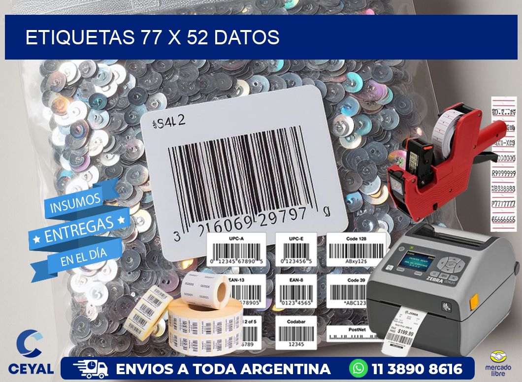 ETIQUETAS 77 x 52 DATOS