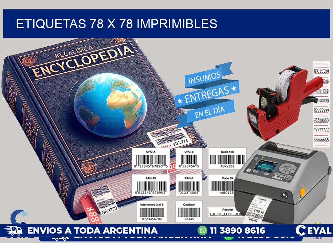 ETIQUETAS 78 x 78 IMPRIMIBLES