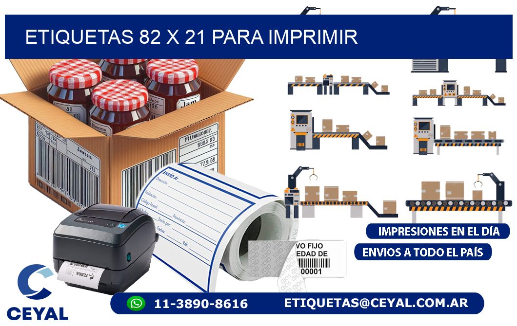 ETIQUETAS 82 x 21 PARA IMPRIMIR