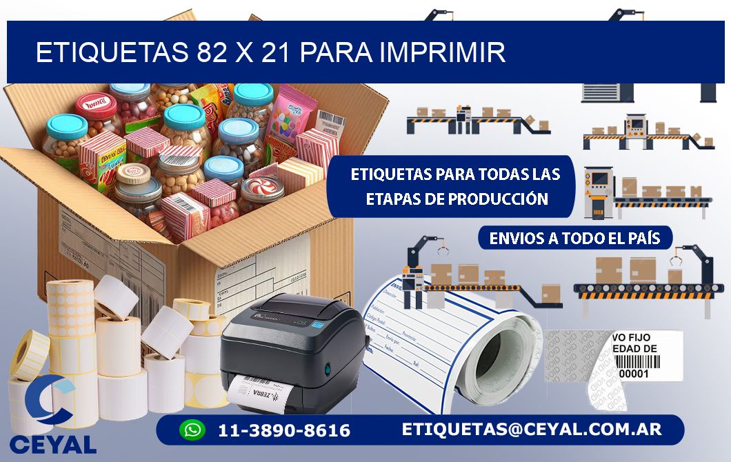 ETIQUETAS 82 x 21 PARA IMPRIMIR