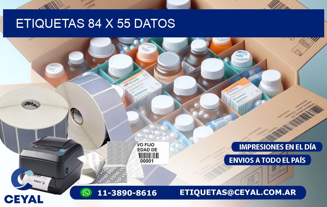 ETIQUETAS 84 x 55 DATOS