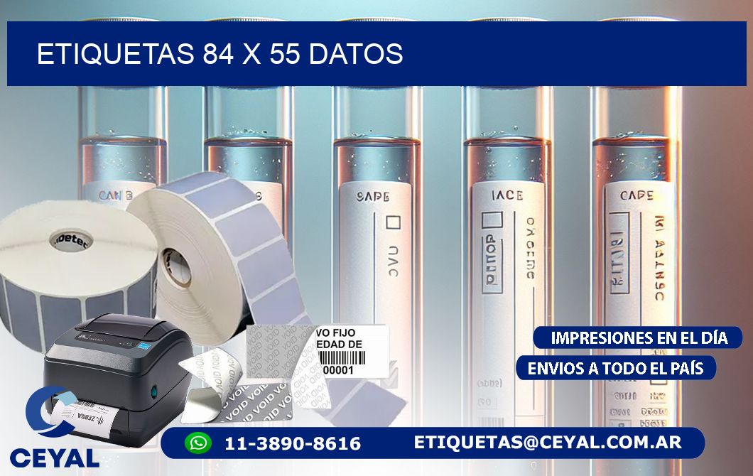 ETIQUETAS 84 x 55 DATOS