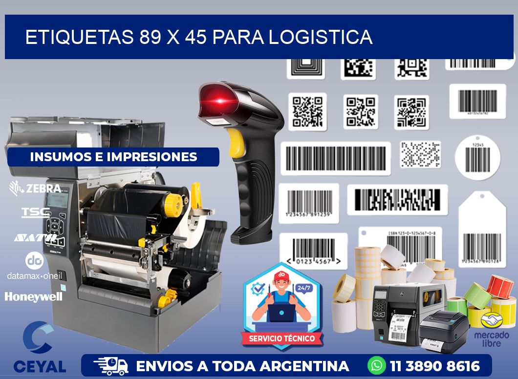 ETIQUETAS 89 x 45 PARA LOGISTICA