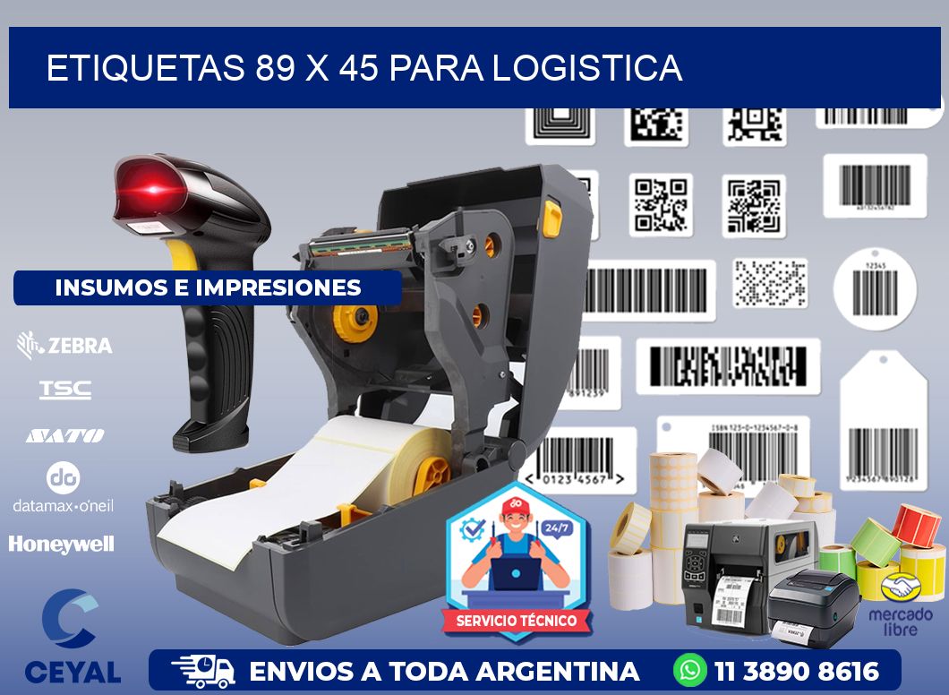 ETIQUETAS 89 x 45 PARA LOGISTICA