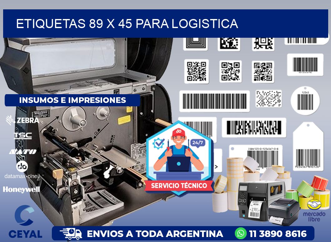 ETIQUETAS 89 x 45 PARA LOGISTICA