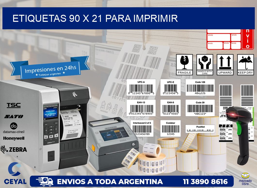 ETIQUETAS 90 x 21 PARA IMPRIMIR