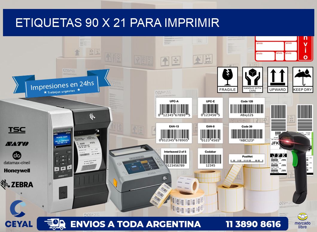 ETIQUETAS 90 x 21 PARA IMPRIMIR