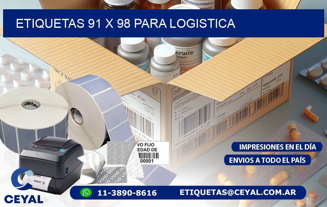 ETIQUETAS 91 x 98 PARA LOGISTICA