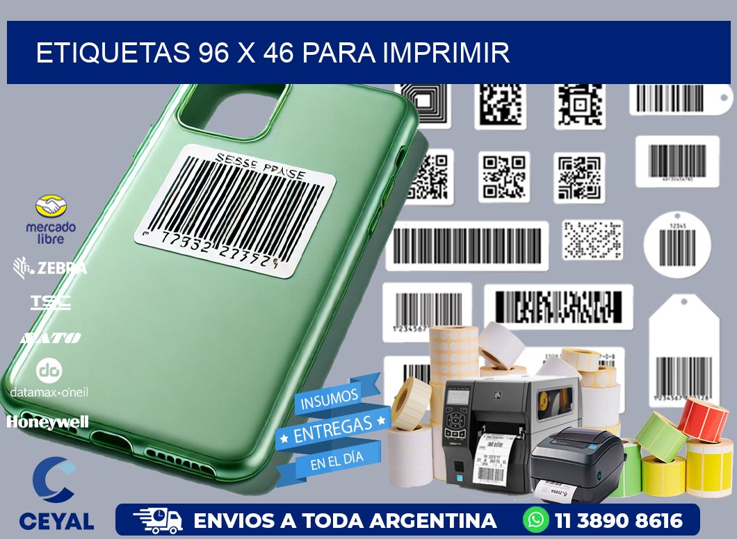 ETIQUETAS 96 x 46 PARA IMPRIMIR