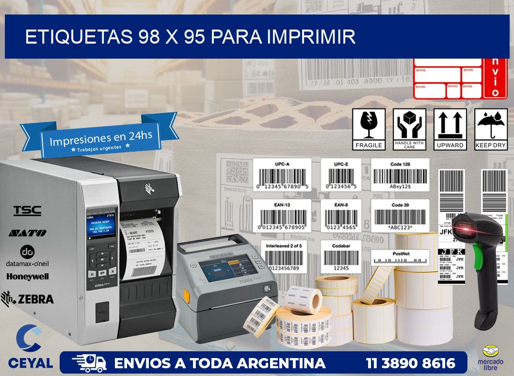 ETIQUETAS 98 x 95 PARA IMPRIMIR