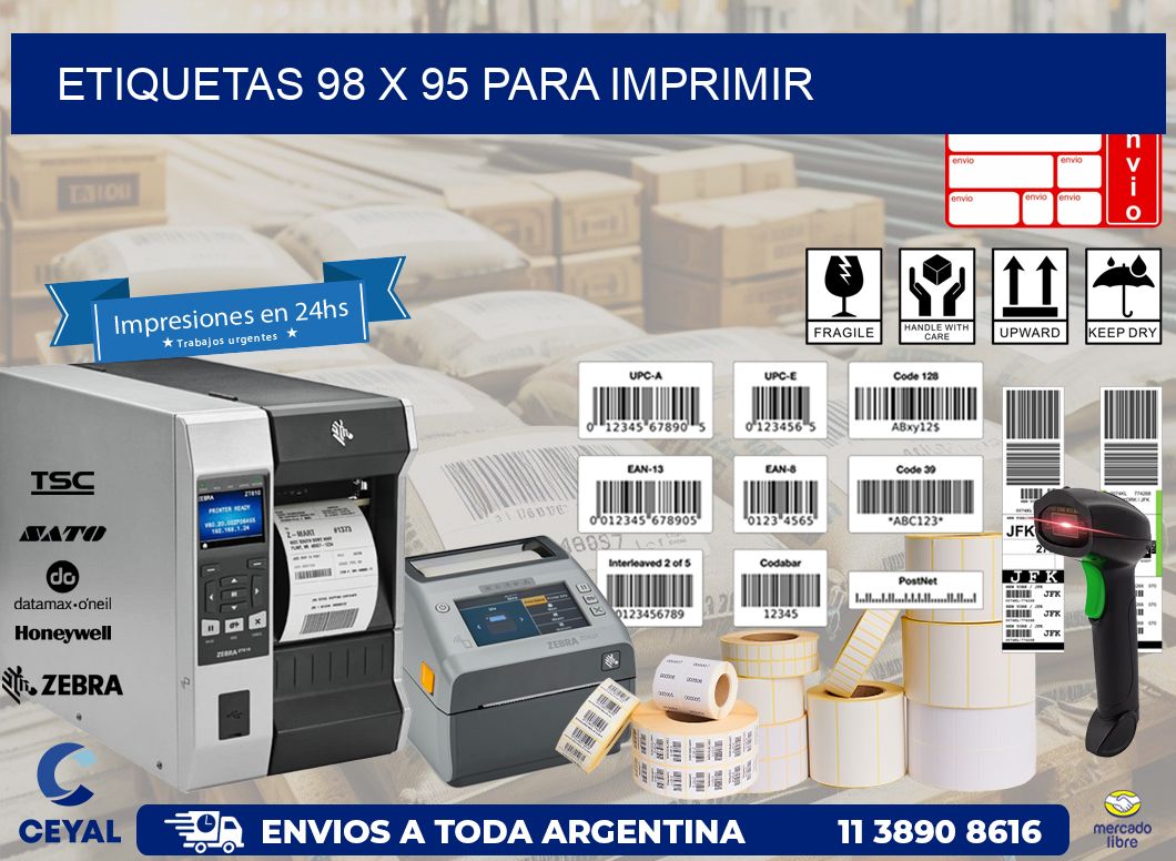 ETIQUETAS 98 x 95 PARA IMPRIMIR