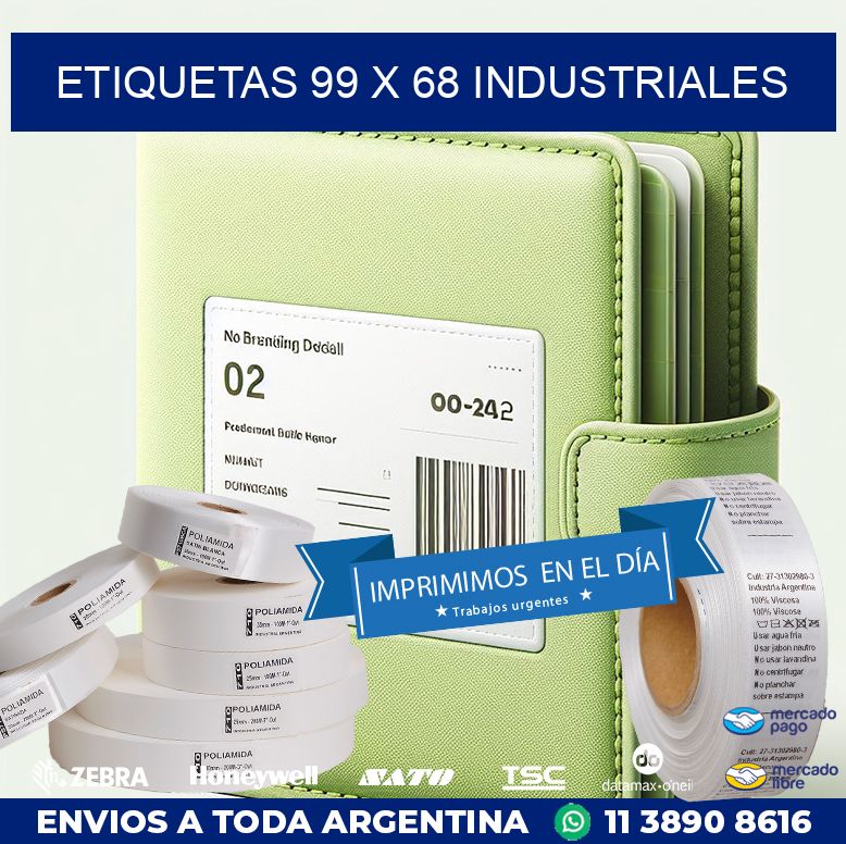 ETIQUETAS 99 x 68 INDUSTRIALES