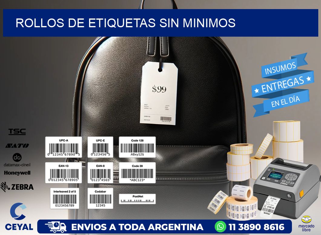 ROLLOS DE ETIQUETAS sin minimos