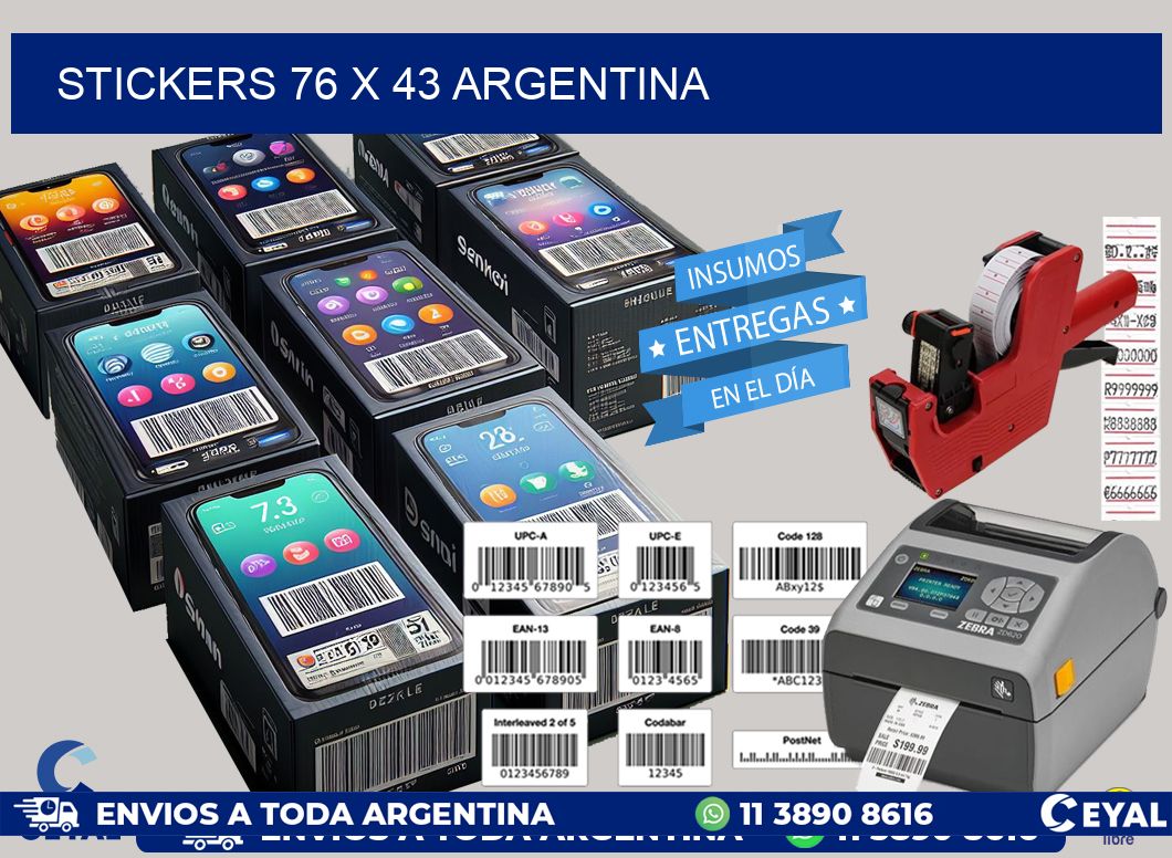 STICKERS 76 x 43 ARGENTINA