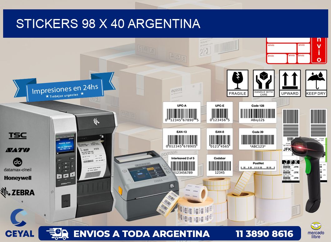 STICKERS 98 x 40 ARGENTINA