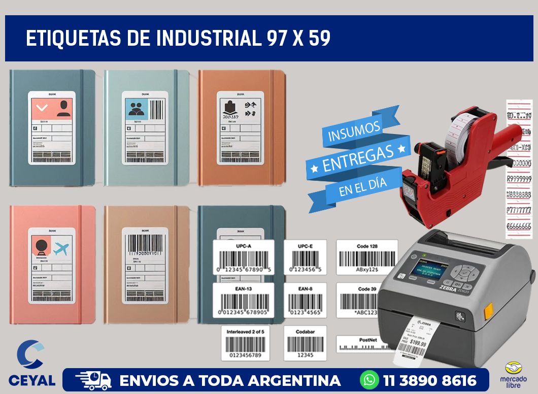 etiquetas de industrial 97 x 59