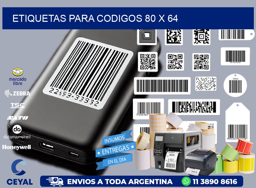 etiquetas para codigos 80 x 64