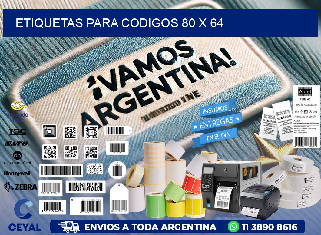 etiquetas para codigos 80 x 64