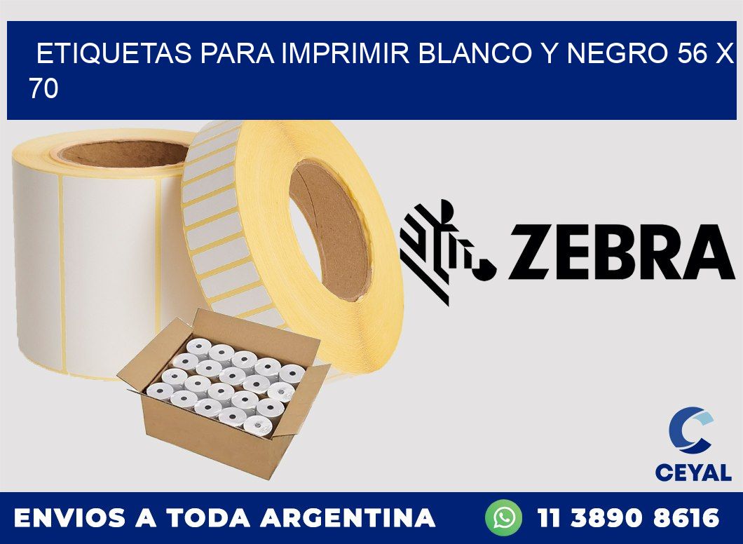 etiquetas para imprimir blanco y negro 56 x 70