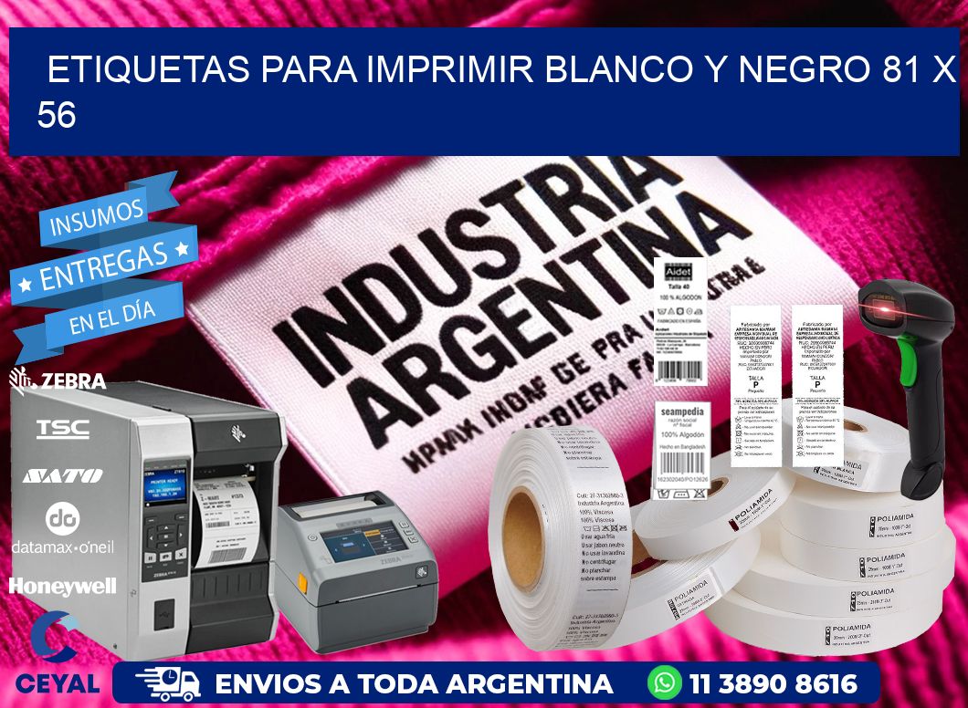 etiquetas para imprimir blanco y negro 81 x 56