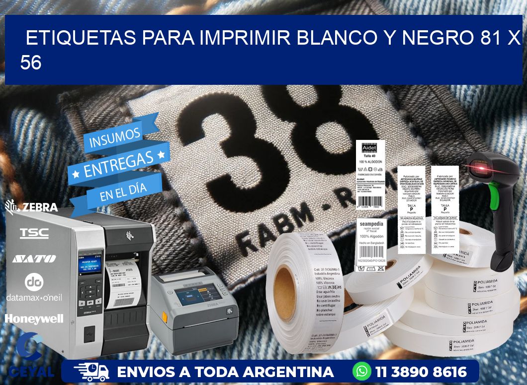etiquetas para imprimir blanco y negro 81 x 56