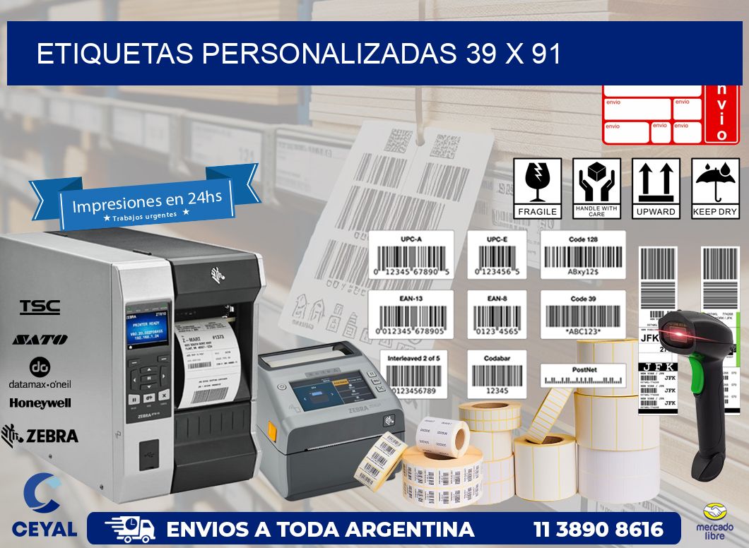 etiquetas personalizadas 39 x 91
