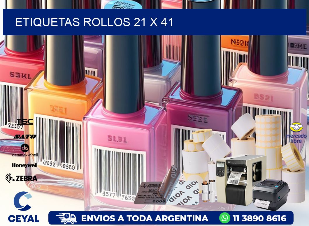 etiquetas rollos 21 x 41