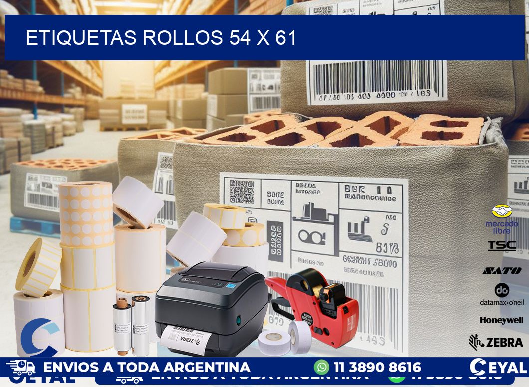 etiquetas rollos 54 x 61