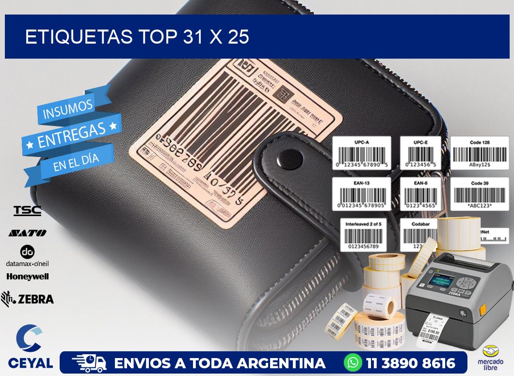 etiquetas top 31 x 25