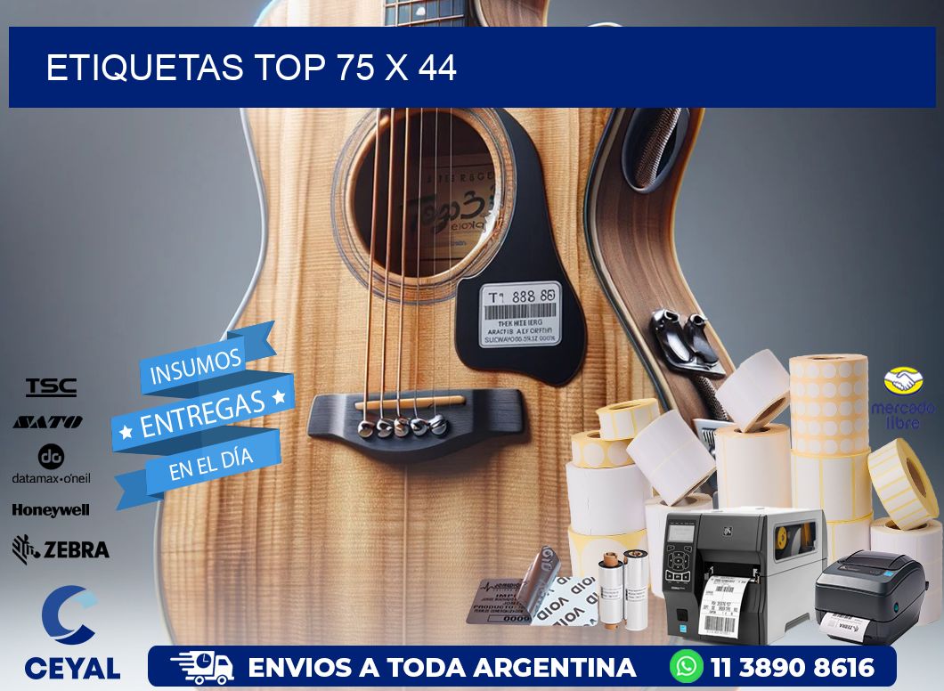 etiquetas top 75 x 44