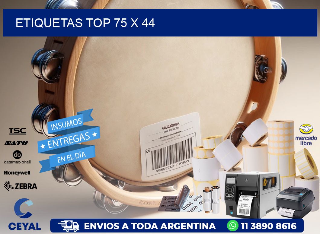 etiquetas top 75 x 44