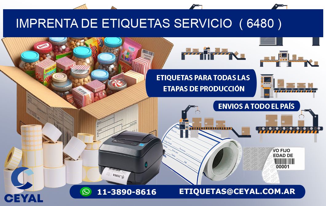 imprenta de etiquetas servicio  ( 6480 )