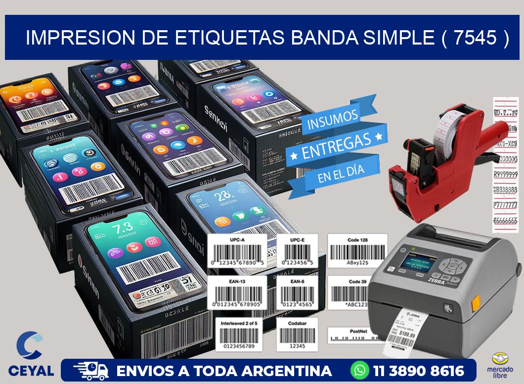impresion de etiquetas banda simple ( 7545 )