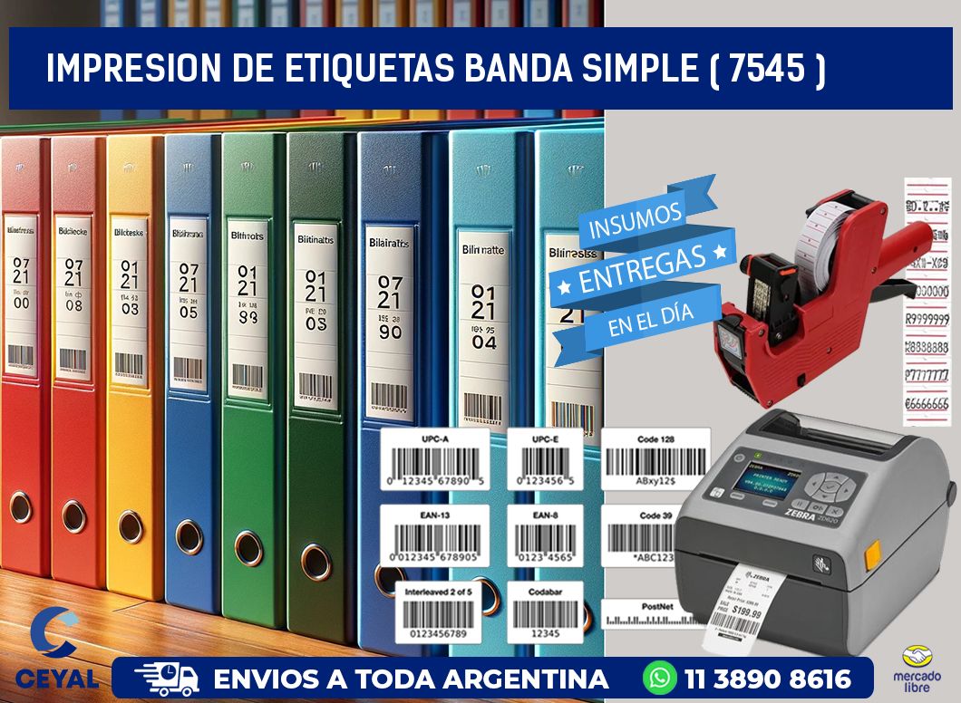 impresion de etiquetas banda simple ( 7545 )