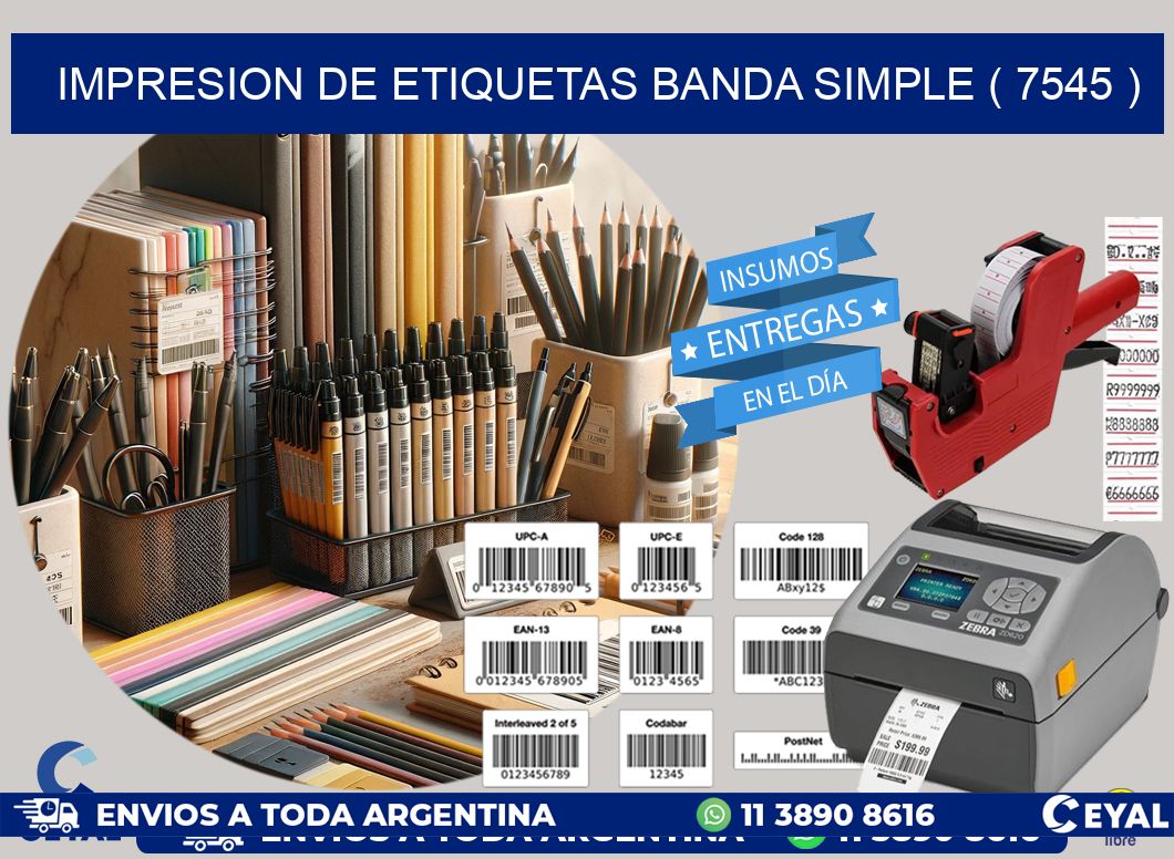 impresion de etiquetas banda simple ( 7545 )