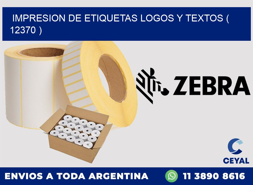 impresion de etiquetas logos y textos ( 12370 )