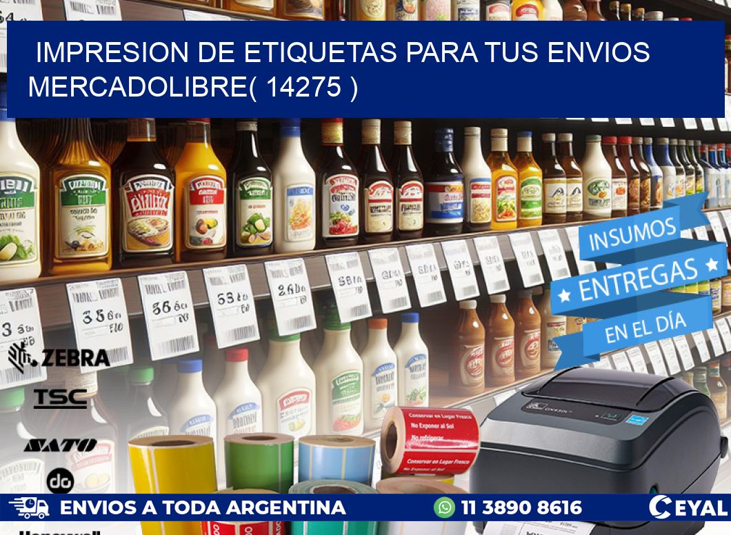impresion de etiquetas para tus envios mercadolibre( 14275 )