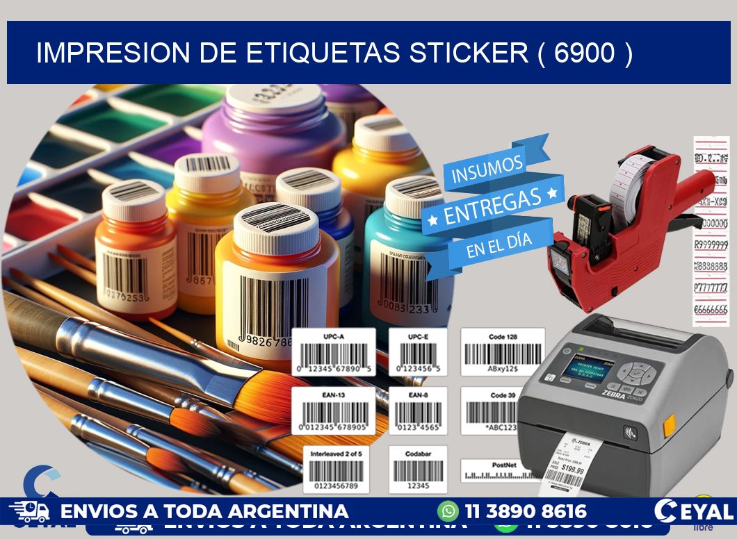 impresion de etiquetas sticker ( 6900 )