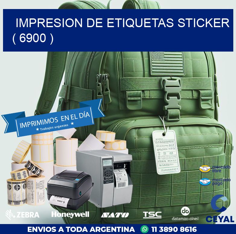 impresion de etiquetas sticker ( 6900 )