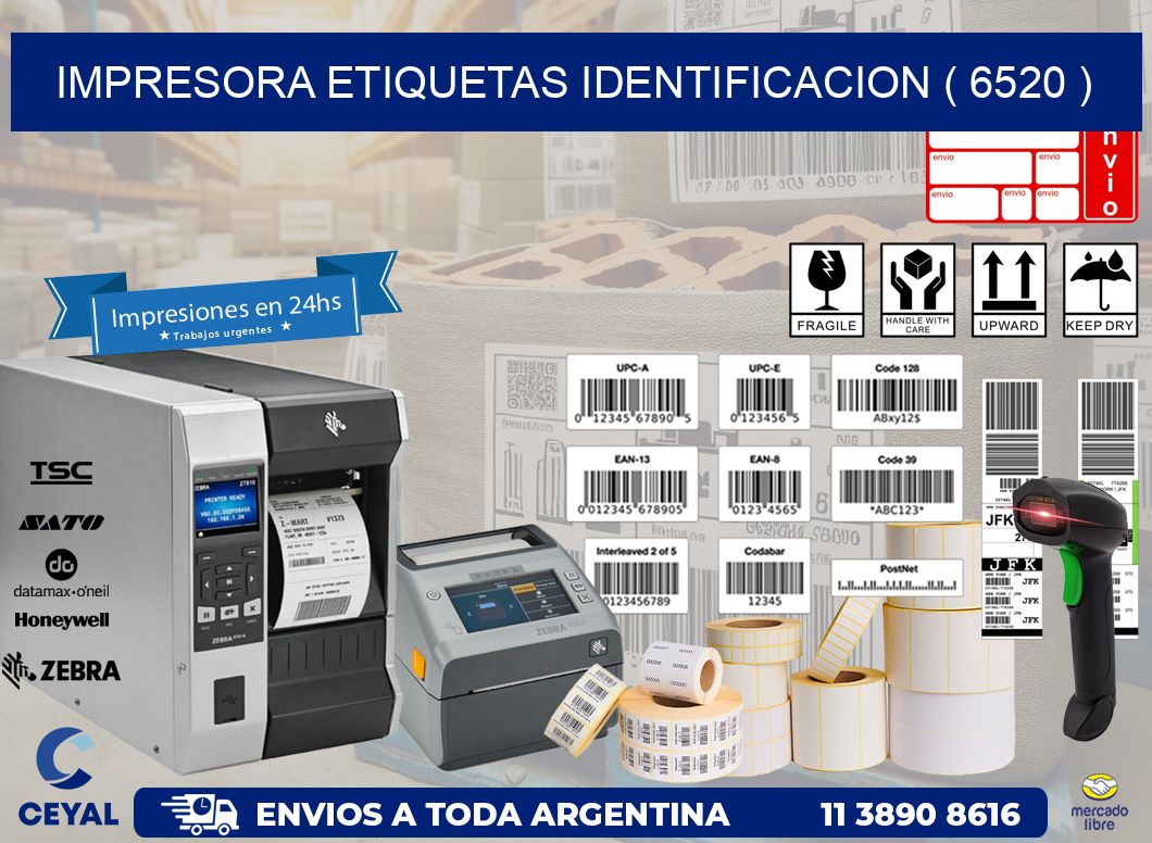 impresora etiquetas identificacion ( 6520 )