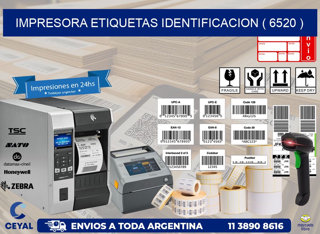 impresora etiquetas identificacion ( 6520 )