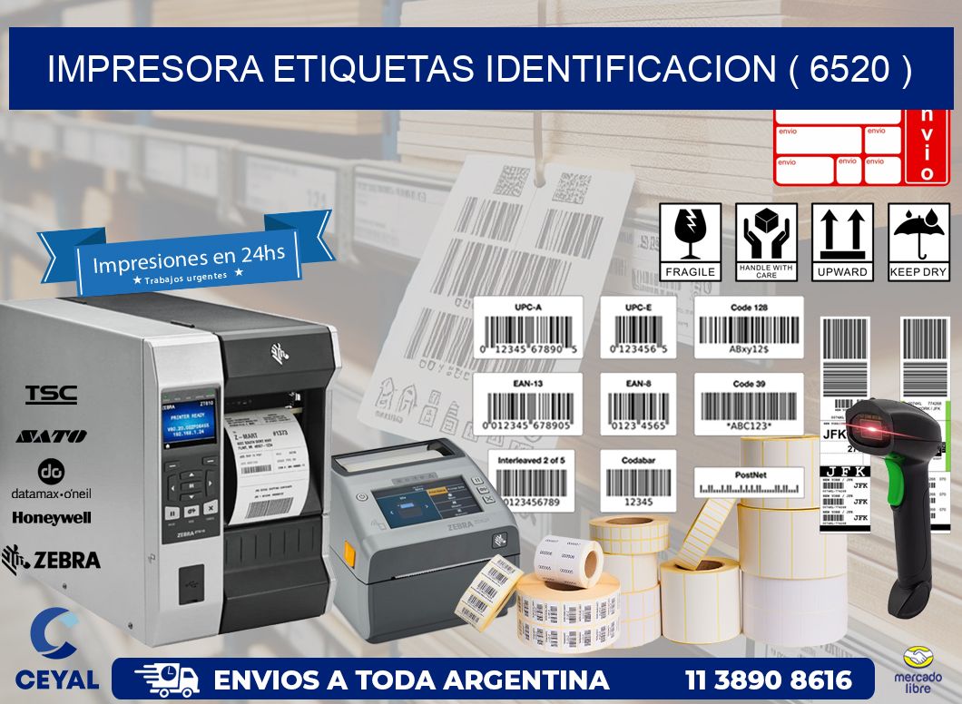 impresora etiquetas identificacion ( 6520 )