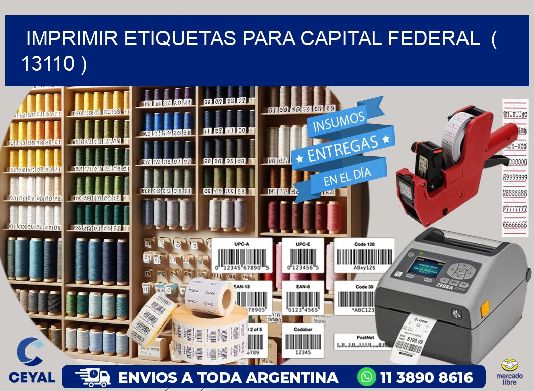 imprimir etiquetas para capital federal  ( 13110 )