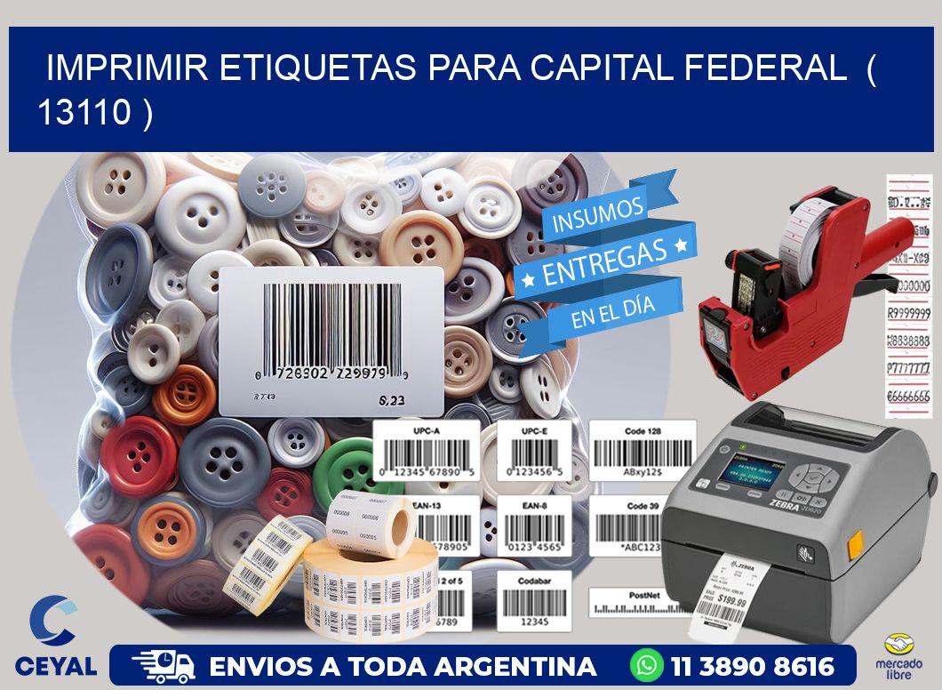 imprimir etiquetas para capital federal  ( 13110 )