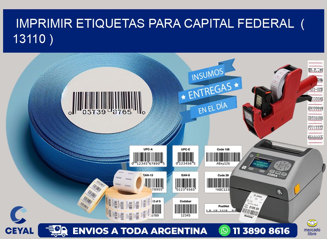 imprimir etiquetas para capital federal  ( 13110 )