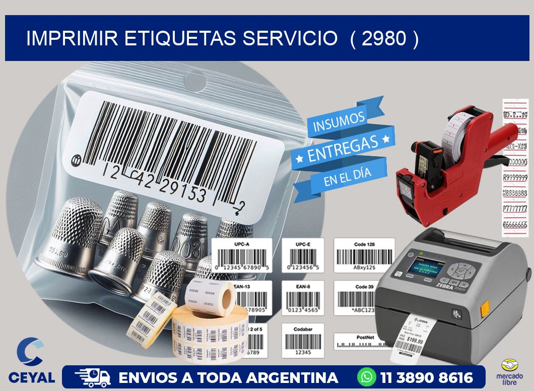 imprimir etiquetas servicio  ( 2980 )